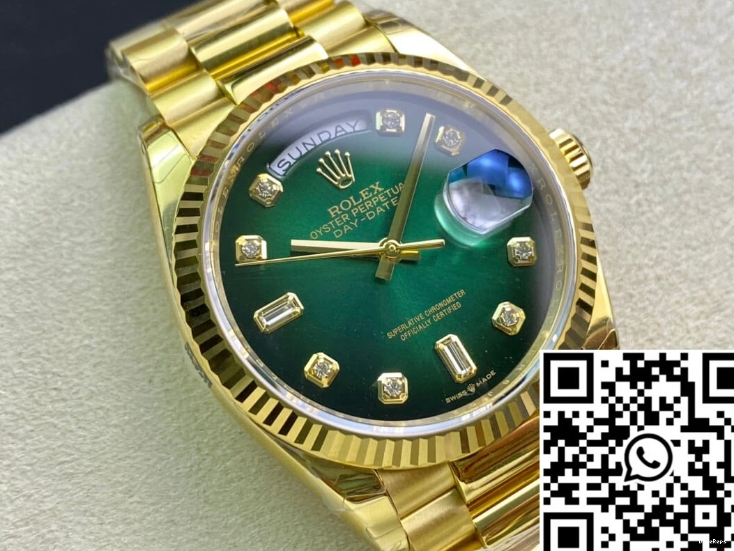 Yellow Factory Green Gold Day-Date Dial M128238-0069 EW Gradual Rolex 1019